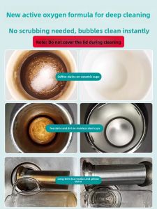 MONLEYTA | Food Grade Tea Stain Cleaner Oxygen De-scaling Powder For Tea Cups Water Bottles Tea Sets Effective Removal Of Water Scale