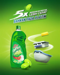 Sunlight Dishwashing Liquid ( Lemon) ( Lime ) - Tough on Grease Gentle on Hands