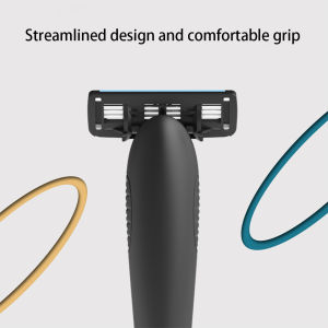 Colorlamb Manual Razor Set for Men Whale Shape Design 1 Handle + 2PCS 3 Blades Heads + 1 Magnet Bracket + Storage Box for Man Barber Shaving