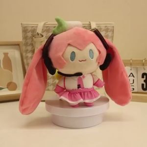 Bandai | Anime Hatsune Miku plush toy Haidou Miko Luca Jia Feng Rin doll Kawaii Q version keychain bag pendant gift