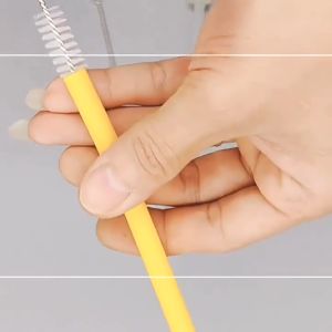 10pcs Nylon Cleaning Brush Set Tube Brushes Set with Protective Design Multifunctional Household Tools