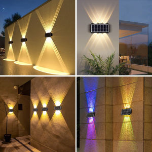 Led Lampu Lampi Dinding Outdoor Tenaga Surya Lampu, Lampu dinding surya tahan air luar ruangan