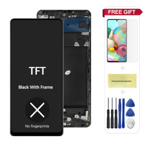 sinmaytai | OLED / TFT A71 Screen for Samsung A71 4G A715 A715F A715FD LCD Display Digital Touch Screen with Frame Replacement