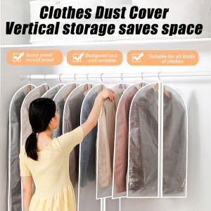 Clothes Dust Cover Home Washable Coat Dust Bag Waterproof Transparent Hanging Clothes Bag Suit Cover Storage 80/100/120/140cm