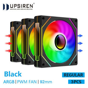 UPSIREN UF-9 PRISM 4 PRO Computer Chassis Fan，92mm ARGB 4 Pin PWM Quiet Cooling Fan 12V Large Air Volume