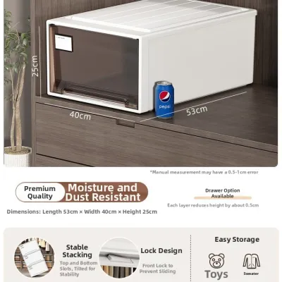TIANYUWAN | Transparent Drawer-type Organizer Boxes for Clothing