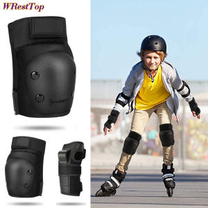 Elbow and Knee Pads for Outdoor Sports Protection Kit for Skateboarding Inline Roller Biking Roller Skating Cycling 6Pcs