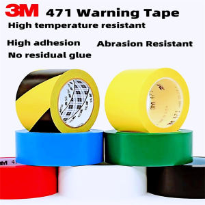 เทปเตือน471แท้3M 766สีดำและเทปสีเหลืองพื้นผิว5S แบ่งตำแหน่งกาวสูงทนต่อการสึกหรอไม่ตกค้างความกว้าง48มม. * ความยาว3 3m