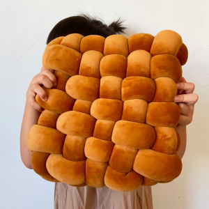 SOFA PHÒNG KHÁCH Sang Trọng Gối Tựa Một Màu Lông Nhung Gối Trên Giường Phòng Ngủ Trẻ Em Gối Ôm Thắt Nút Ins Nổi Tiếng Trên Mạng Đệm Tựa