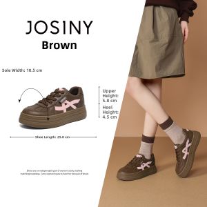 Josiny | Thick Sole Mocha Brown Womens Training Shoes