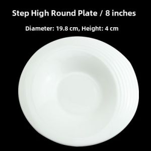 Ceramic Western Style Soup Plate Bowl round Pasta Dish Home Use Dishware Subtype Flying Saucer Dish Cap Shape Cuisine Style