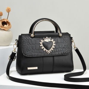 Fashionable Pure Color Embossed Ladies Handbag Tianyuan Casual Crossbody Shoulder Bag Soft PU Leather Medium Size Square Bag