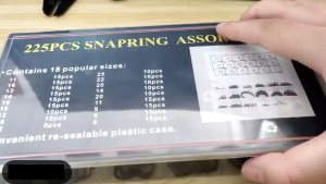225PCS 15 Sizes Snap Ring Circlip Set - External Retaining Clip Assortment for Tools & Fixing
