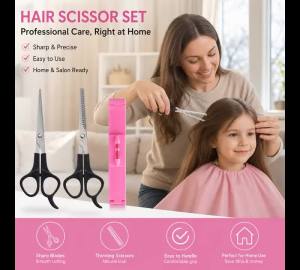 Scissors Sets-Suitable for Thinning and Styling Hair-for Men and Women for Finishing Point Cuts and Flat Cuts