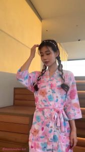 Kimono Handuk Dewasa Wanita Size (L/XL) ukuran Standar & Jumbo - Motif Misty