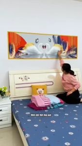 Tranh 3D dán tường Bàn thờ gia tiên Chống nước Decor Phòng