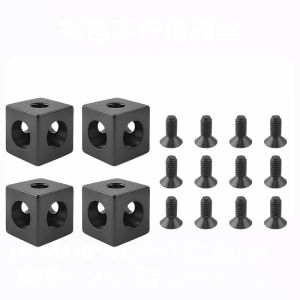 4pcs/8pcs a set Aluminum alloy Block Cube Connector Square Aluminum Block Connector 2020 Type Square Nut with screws