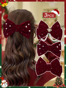 3pcs Elegant Cute Christmas Hair Accessories Hairpins for Ladies Womens Hair Decorations Christmas Gift