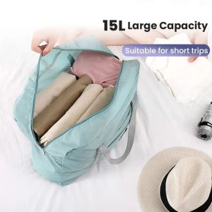 Collapsible Travel Duffle Bag Carry on Luggage Hook on Large Capacity Water Resistant Nylon Picnic Gym Packing 2 in 1 Foldable