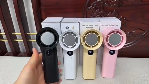 Quạt điện tuabin di động mới |   sạc USB |   Quạt cầm tay màn hình kỹ thuật số tốc độ cao |   Gió mạnh ngoài trời