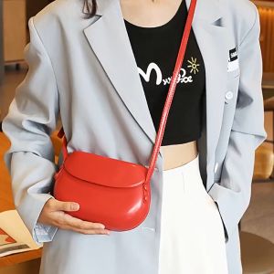 Tas Selempang Kulit PU Wanita Tas Cewek Mini Slingbag Import Saddle Jelly Bag JS2 8505