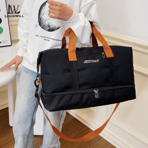 LouisWill Travel Bag Luggage Handbag Waterproof Weekender Bags Dry and Wet Separation Sport Bag Yoga Shoulder Bag Traveling Bag Fitness Bag Gym Totes for Men Women