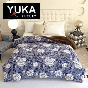 Chăn lông thỏ Yuka hàng nhập khẩu bề mặt mềm mịn giữ nhiệt tốt chăn nặng 38kg kích thước 2mx2m3