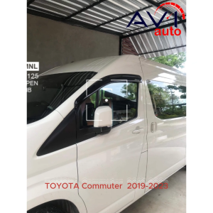 กันสาดรถตู้ TOYOTA Commuter Hiace 2019-2024 สีดำเข้ม