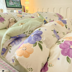 2025 New Floral Pure Cotton Printed Bedding Set Four Piece Set Multiple Piece Set Three Piece Set Country Style Cotton Bedding