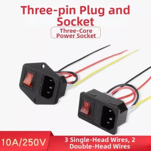 kuicc | Switched Outlets with Fuse and Ears 10A 3-in-1 Male Socket