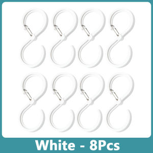 8Pcs S Shaped Hook Hanger Hanging Hooks For Kitchen Hanger Railing Hooks Closet Hook Coat Hat Tie Hanging Storage Organizer Hook