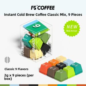 F5 Cold Brew Instant Dry Black Coffee Classic Italian American 9 Flavors Mixed 2g*9 Pieces Premium Freeze-Dried Coffee