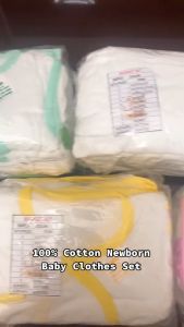 61pcs Newborn Baby Clothes Set C Baru Baruan Tie Side for Girl and Boy 0-6mos | Gabriella Infants Collection