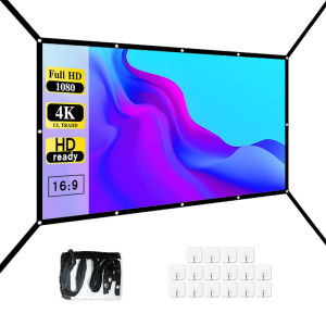 60-150 projection screen foldable and washable white soft screen 16:9 high-definition extended projection screen