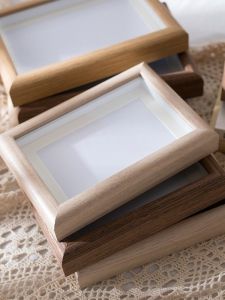 Khung Ảnh Gỗ Rỗng 3D Khung Mẫu Trà Khung Ảnh Treo Tường Trang Trí Nhà Sáng Tạo Khung Ảnh Vuông Hiện Đại Tối Giản Không Có Thương Hiệu