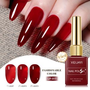 Colored Nail Varnish Gel 60 Colors High Gloss Matte Ice-clear Nails Polish Red Brown DIY Nail Art Soak Off UV Gel Lacquer 15ML