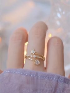 Ring Ins Stylish Exquisite Adjustable Gold Ring/ Cincin Emas [Ready Stock Malaysia]