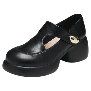 Daphne | Thick Heeled Platform Mary Jane Loafers
