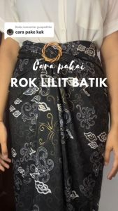 Rok Lilit Batik Foil Bawahan Kebaya Serut Instant modern Motif Lengkap Bahan Premium 150 x 100
