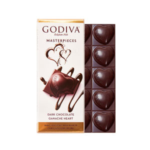 Godiva 90% Dark Chocolate Bar Sea Salt Nutty Almond Snack Large Plate Pure Cocoa Butter Black Chocolate Turkish Made