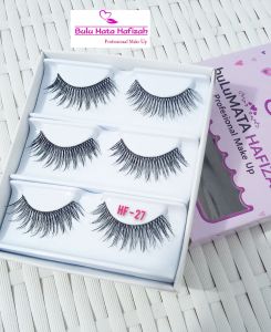 6 Pasang bulu Mata Hafizah HF - 27 isi 6 Pasang free TUTUP Mika