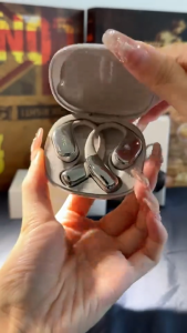 HTC NE39 Open-Ear TWS AI Smart Terjemahkan Wireless Bluetooth Headset V6.0 OWS TWS Open Ear earphone Sistem peredam bising independen