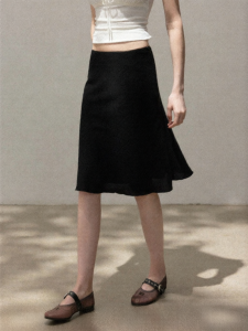 Cantonstory | French Style High Waist A-line Skirt