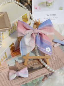 เครื่องประดับผ้าพันคอรูปหูกระต่าย คลิปดาว กระเป๋าผ้าไนลอนลายสก็อต สไตล์ลำลอง ฤดูใบไม้ผลิ 2025 ปกติ