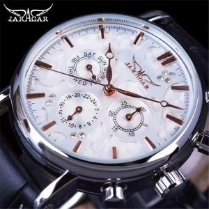 JARAGAR 348 Sports Top Brand Mens Automatic Mechanical Watch Elegant Retro Style Week Date Original Fashion Clock 2025
