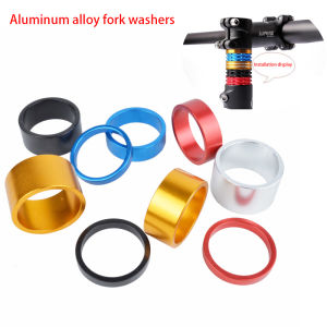 4pcs 5/10/15/20mm A Set Aluminum Alloy Headset Stem Spacer MTB 28.6mm Fork Washer Cap For Road Bike Cycling