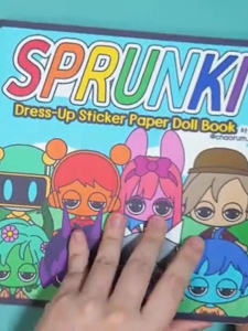 Rhythm Box Quiet Book No Cutting Educational Dress-Up Toy Theater Edition Fun Girl Sticker Stress Relief Material Package