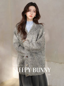 Vintage V-Neck Warm Knit Cardigan