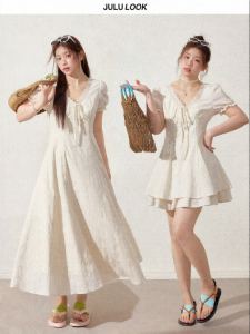 JULULOOK | Đầm A-line Thêu Ren Phù Hợp Với Người Mập