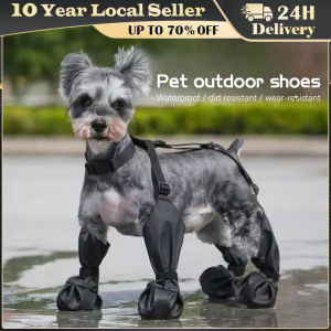 Pet Dog Shoes Waterproof Adjustable Dog Boots Rain Day Pet Breathbale Shoes for Outdoor Walking Soft French Bulldog Paws Protec